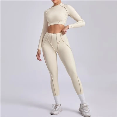 Kadınlar için üç boyutlu estetik yoga seti bodysuit